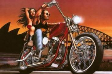 Harley chopper motorcycle