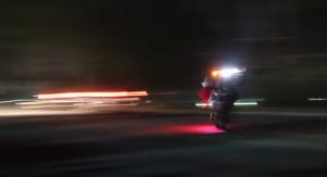 Motorcycle Catches Fire