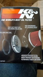 K&N motorcycle oil filter