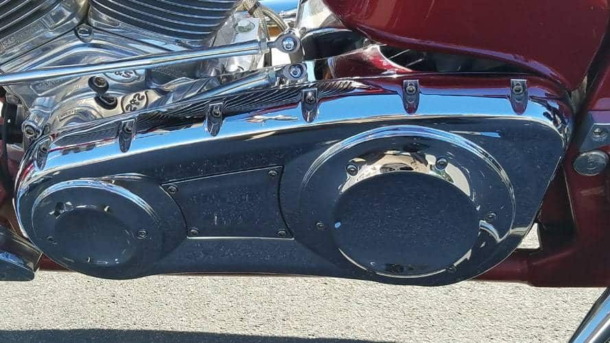 Big Dog k9 Motorcycle primary oil change San Diego Custom Motorcycles San Diego Custom