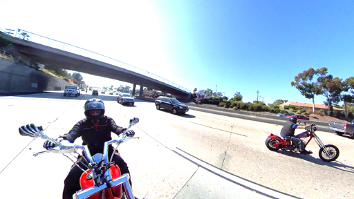 California chopper motorcycle ride