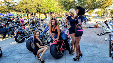 biker models - San Diego Chopper Motorcycles bike night